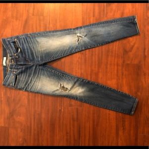 Madewell size 26 skinny jeans with distressing